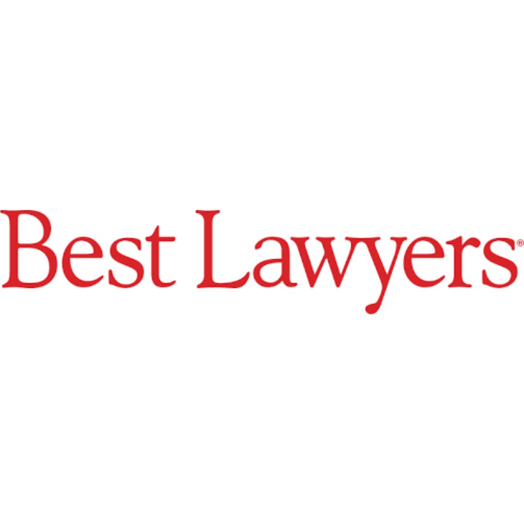 Red lettering on a white background reading "Best Lawyers"