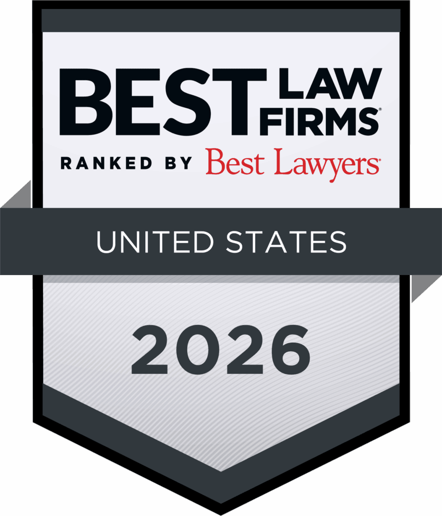 Black and gray Best Law Firms logo, 2026